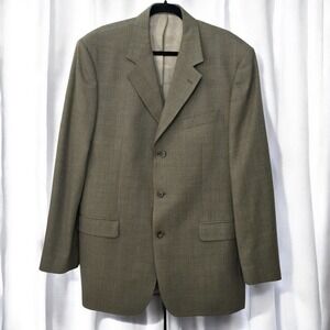 Lord West Blazer Teskid‎ Fabric Made in Israel Plaid Brown Sport Coat Men 40-42